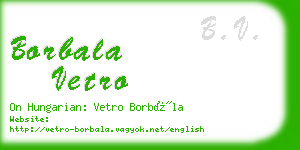 borbala vetro business card